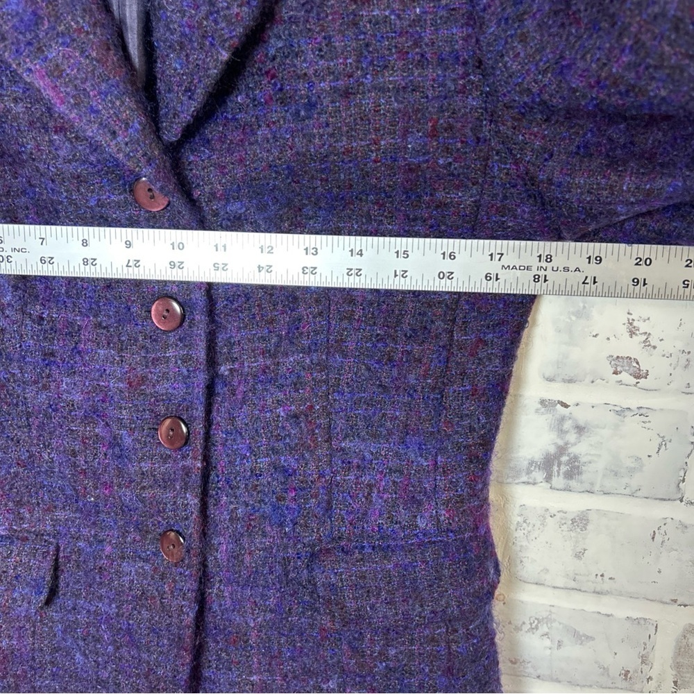 VTG Women's Talbots Wool Mohair Skirt Suit Set Purple Size 6 Petite Made in USA - Picture 15 of 16